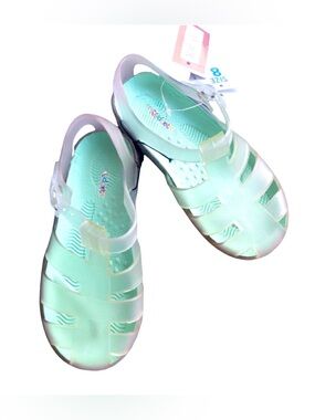 Toddler Jelly Sandals Size 8 Mint Green Translucent